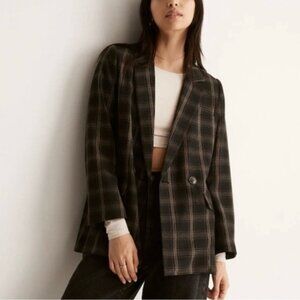Madewell The Caldwell Double-Breasted Blazer in Seaton Plaid - XXS